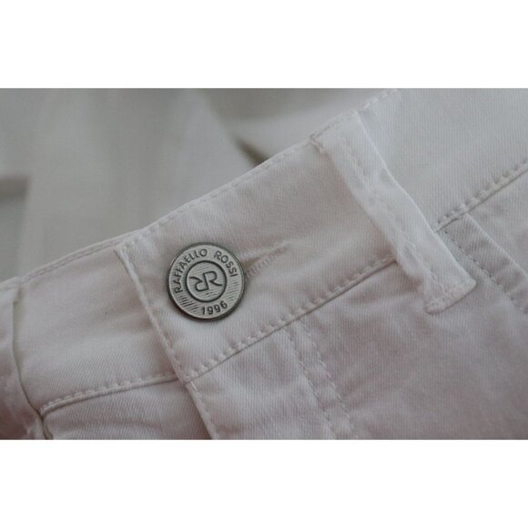 Raffaello Rossi Women's US8 White Nenja 7/8 Lace Jean Stretch Ankle Denim $295 - Picture 3 of 9